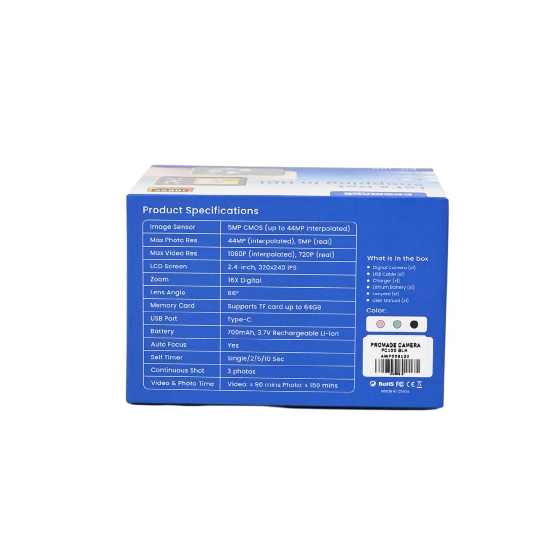 Fotocamera Digitale Promage PC-100 nera