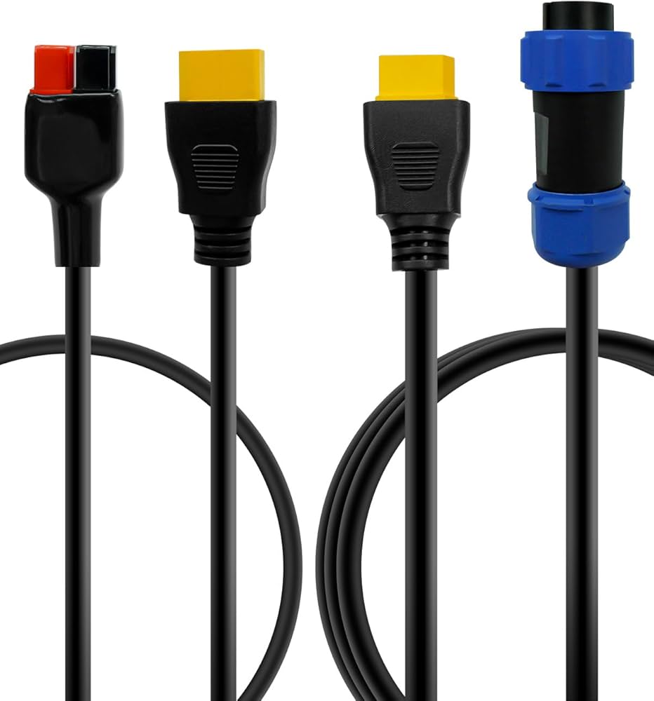 Bluetti 12V30A Aviation Plug to XT60+XT60 to SPC45