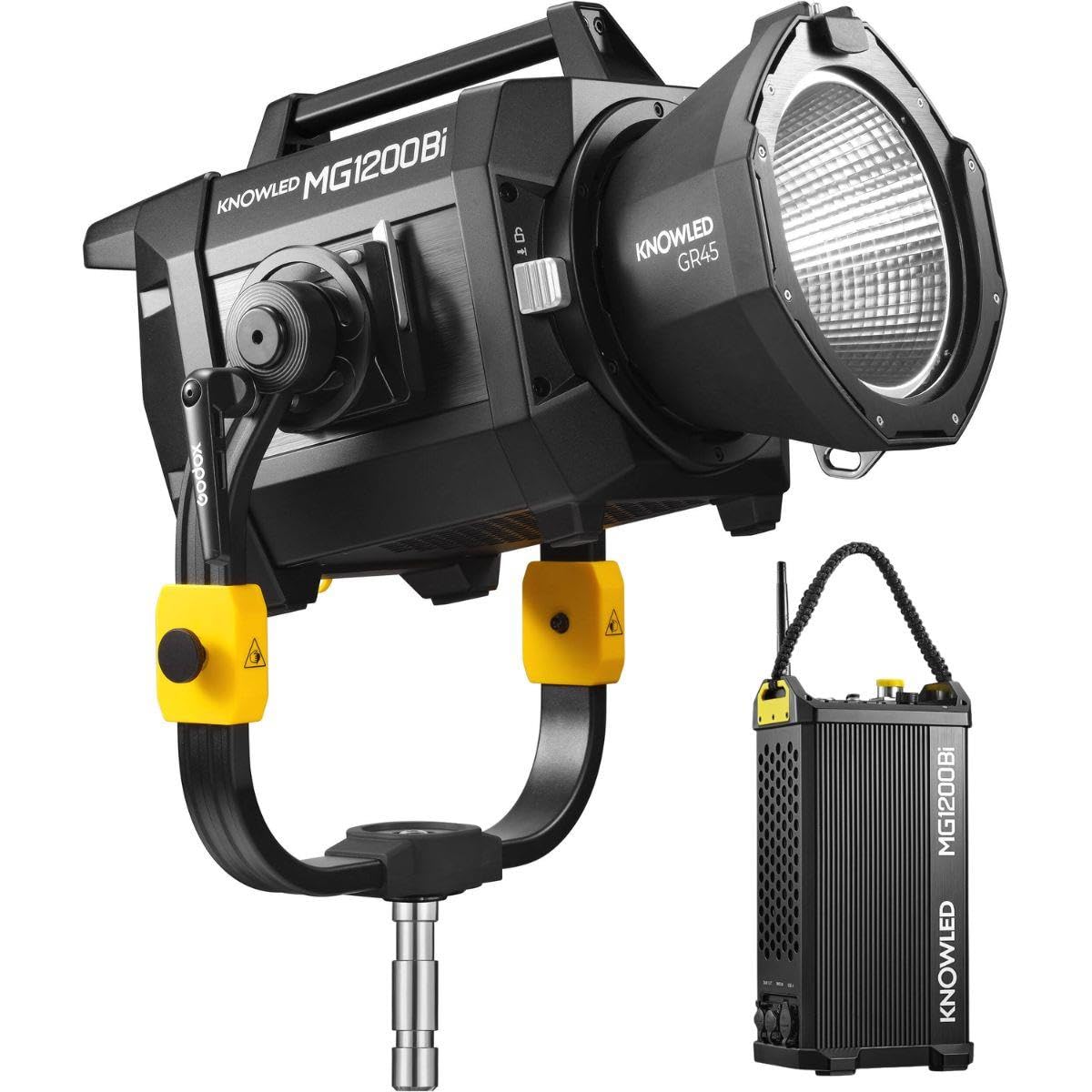 Knowled Bi-Color LED Light MG1200BI with 4 reflectors, 15°,45°, 30°, 60° with hard case Knowled COB Light MG1200BI K3 Godox