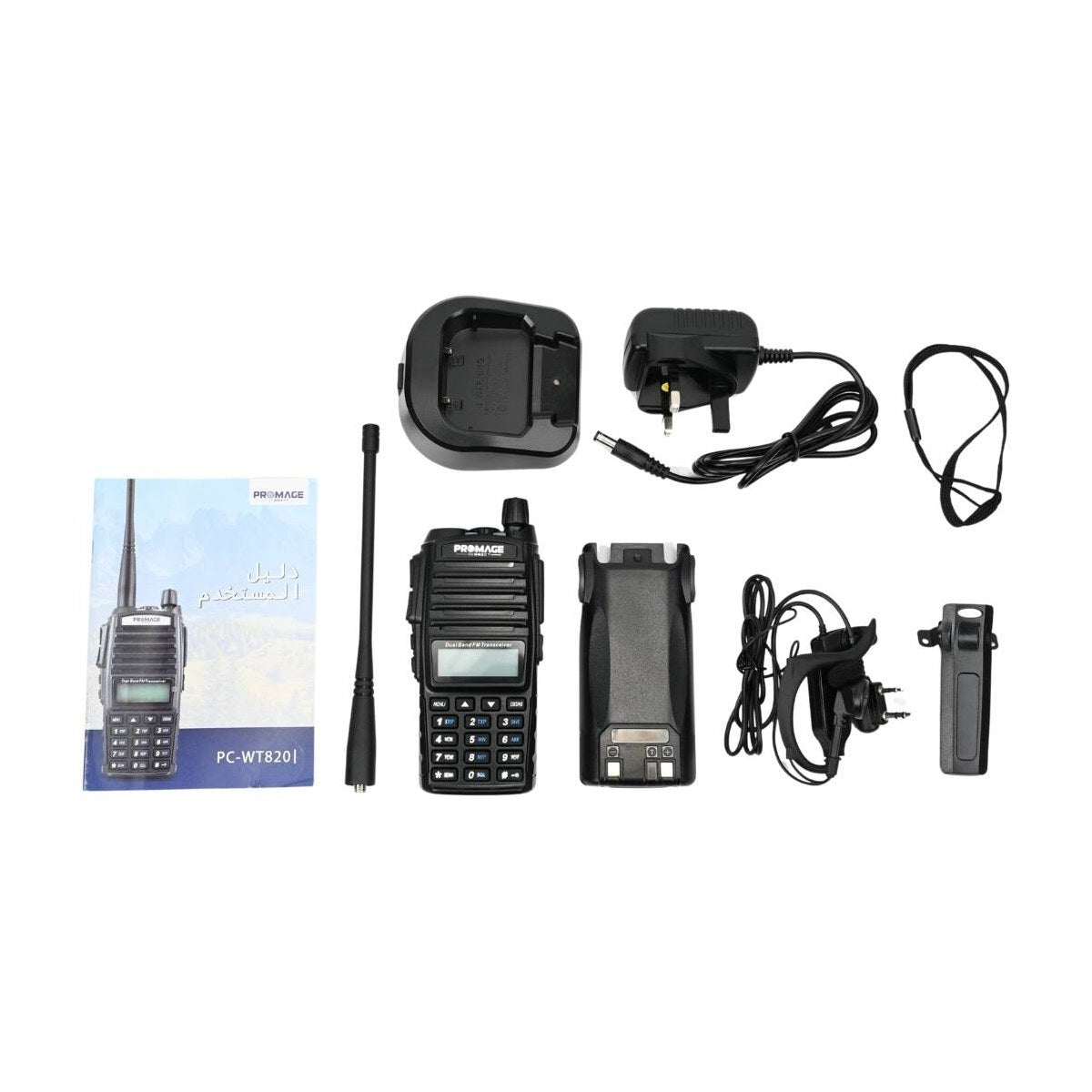 Walkie Talkie con Auricolare Promage PC-WT820