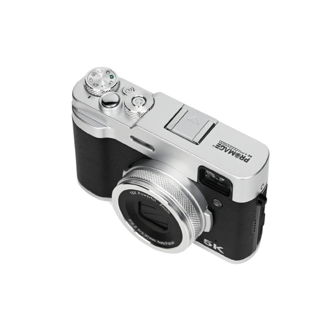 Fotocamera Digitale Nera 5K Promage PC225 – 48MP, Autofocus, Dual Camera