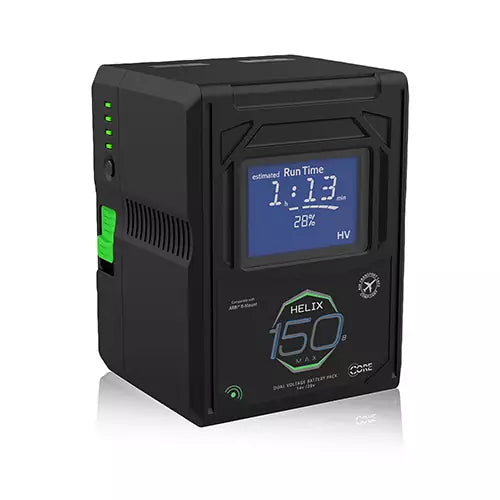 CoreSWX ( HLX-150MXB ) Native Dual Voltage, 14.4v/28.8v, 148wh B-mount battery pack, LCD and w/ ptap and USB, 20A Max Load