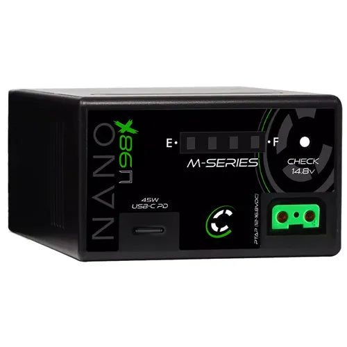 CoreSWX ( NANO-C98X ) 98wh, 14.8v, 6600mah HDV Battery w/ 4 LED Gauge with PTap and 45w USB-C PD