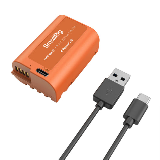 SmallRig DMW-BLK22 USB-C Rechargeable Camera Battery（Orange）4979