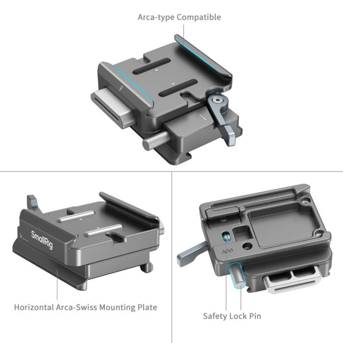 Plaque à dégagement rapide SmallRig HawkLock H38 Arca-Swiss pour stabilisateurs DJI 4639