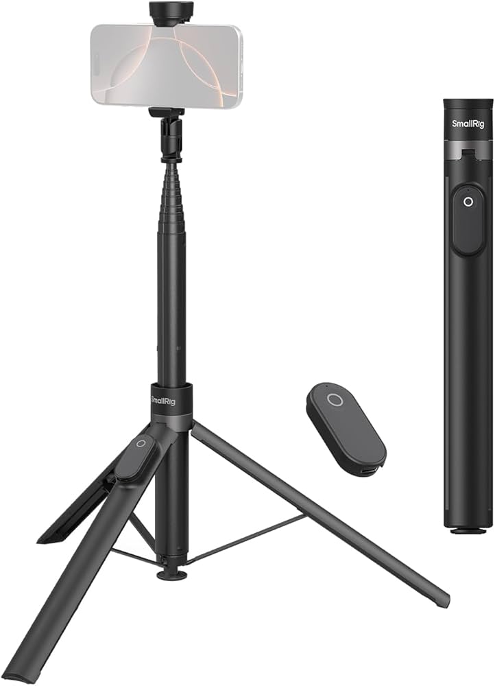 SmallRig ST30 One-Touch Deploy Selfie Stick Tripod (Black) 4926