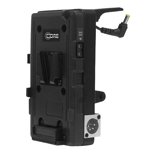 CoreSWX ( GP-S-FS7 ) V Mount bracket, with a 4-pin XLR input option and two p-taps as output options